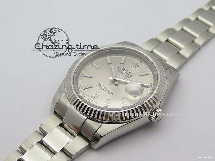 Sliver A3136 Dial II SS 41mm Gray 116334 Datejust On Sticks Bracelet Markers SS 0102